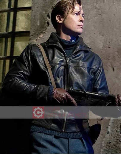 Allied Brad Pitt (Max Vatan) Bomber Leather Jacket
