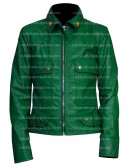 Smallville Allison Mack Green Leather Jacket