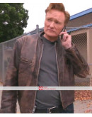Conan O'Brien Brown Leather Jacket