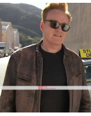 Conan O'Brien Brown Leather Jacket