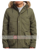 Olive Green Fur Hood Cotton Jacket