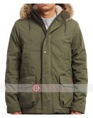 Olive Green Fur Hood Cotton Jacket