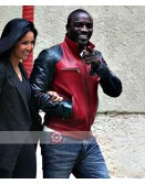 Akon Black And Red Leather Jacket