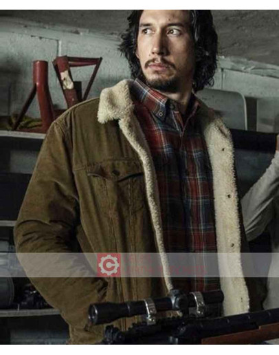 BlacKkKlansman Adam Driver Shearling Jacket