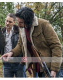 BlacKkKlansman Adam Driver Shearling Jacket BlacKkKlansman Adam Driver Shearling Jacket
