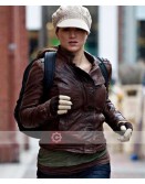 Haywire Gina Carano Brown Leather Jacket