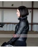 Haywire Gina Carano Black Leather Jacket