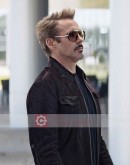 Avengers Endgame Robert Downey Jr. Suede Leather Jacket