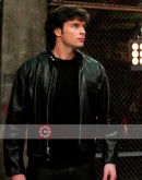 Smallville Tom Welling Superman Black Leather Jacket