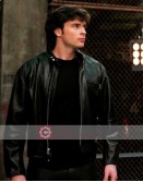 Smallville Tom Welling Superman Black Leather Jacket