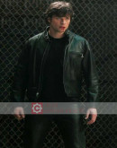 Smallville Tom Welling Superman Black Leather Jacket
