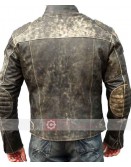 Distressed Hooligan Leather Biker Jacket
