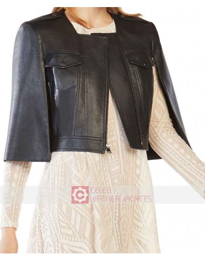 Once Upon A Time Zelena Caped Leather Jacket