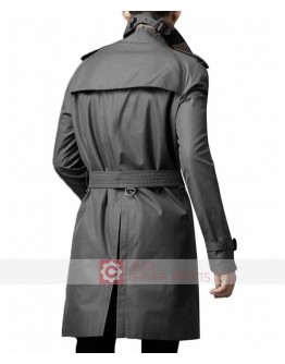 Burberry Style Grey Trench Coat