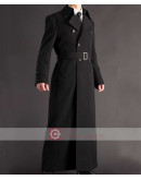 Napoleon Style French Military Black Trench Coat