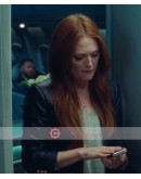 Non Stop Julianne Moore Leather Blazer Coat
