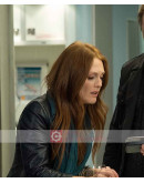 Non Stop Julianne Moore Leather Blazer Coat
