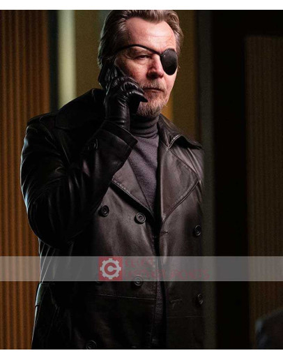 The Courier Gary Oldman Leather Coat
