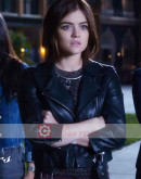 Pretty Little Liars Lucy Hale Black Leather Jacket