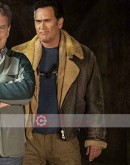 Ash Vs Evil Dead Bruce Campbell Shearling Leather Jacket