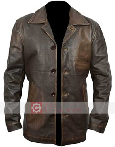 Supernatural Jensen Ackles Distressed Leather Coat