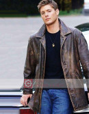 Supernatural Jensen Ackles Distressed Leather Coat