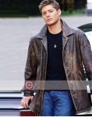 Supernatural Jensen Ackles Distressed Leather Coat