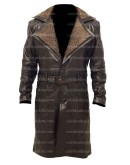 WW2 German Belted Brown Shearling Leather Coat