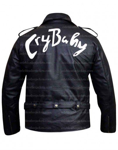 Cry Baby Johnny Depp Black Leather Jacket
