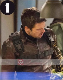 The Falcon and the Winter Soldier Sebastian Stan Costume Leather Jacket