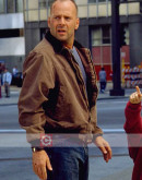 Mercury Rising Bruce Willis (Art Jeffries) Brown Jacket