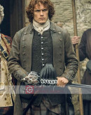 Outlander Sam Heughan (Jamie Fraser) Costume Leather Coat