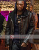 Power 50 Cent (Kanan) Black Shearling Leather Jacket