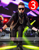 Justin Bieber Black Leather Costume