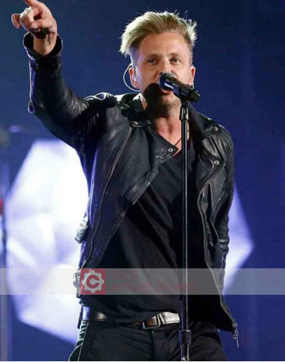 Ryan Tedder Billboard Concert Black Leather Jacket