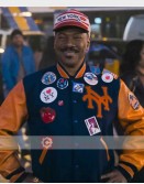 Coming 2 America Prince Akeem (Eddie Murphy) Blue and Orange Letterman Jacket