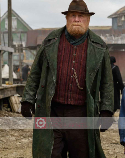 His Dark Materials Farder Coram (James Cosmo) Suede Green Trench Coat
