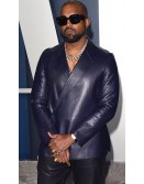 Singer Kanye West Oscar Party Leather jacket