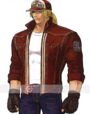 King Of Fighters XIV Video Game Terry Bogard (Takashi Kondô) Red Cotton Bomber Jacket