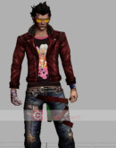 No More Heroes Game Travis Touchdown (Robin Atkin Downes) Red Leather Jacket