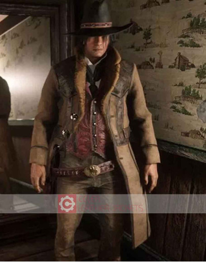 Red Dead Redemption 2 Montana Brown Trench Coat