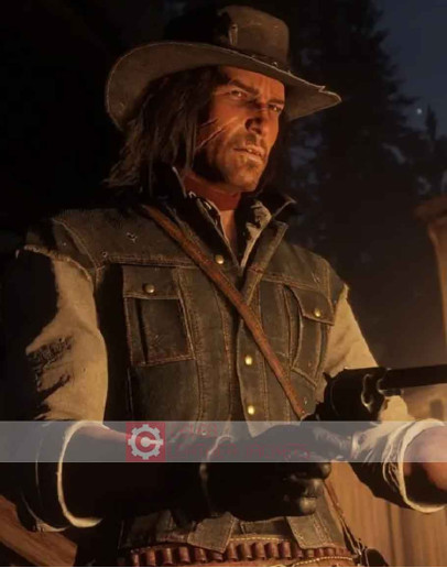 Red Dead Redemption John Marston (Rob Wiethoff) Brown Leather Vest