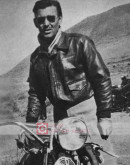 Clark Gable Black Leather Jacket