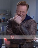Conan O'Brien Brown Leather Jacket