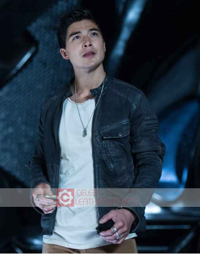 Power Rangers Ludi Lin (Zack) Leather Jacket