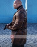 Red Notice Dwayne Johnson (John Hartley) Distressed Leather Jacket