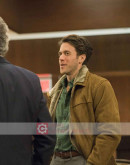 Succession Ashley Zukerman (Nate Sofrelli) Shearling Suede Jacket