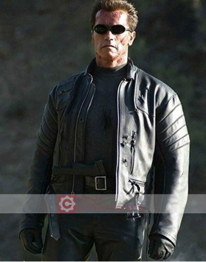 Terminator 3 Rise of the Machines Arnold Schwarzenegger Leather Jacket