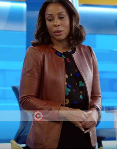 The Morning Show Karen Pittman (Mia Jordan) Leather Jacket