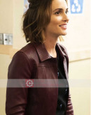 Single Parents Leighton Meester (Angie D' Amato) Leather Jacket